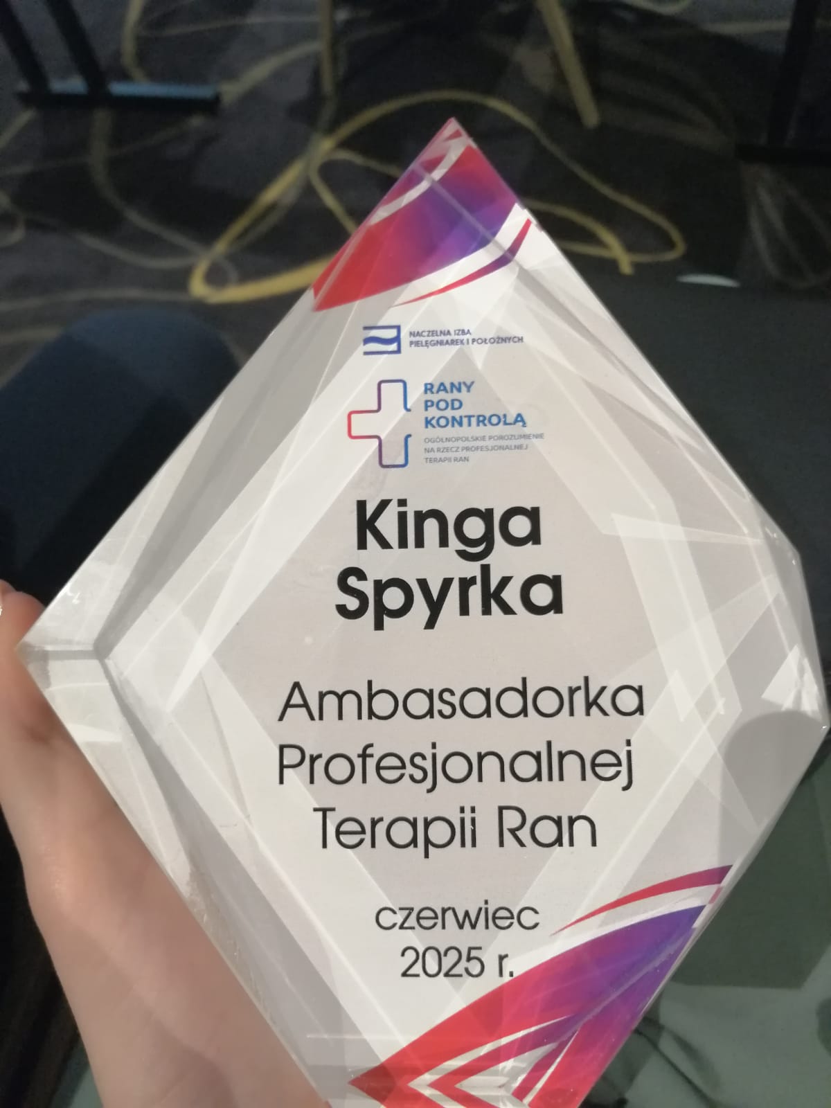 Uroczystość Ambasadora Terapii Ran – dr Kinga Spyrka z wyróżnieniem